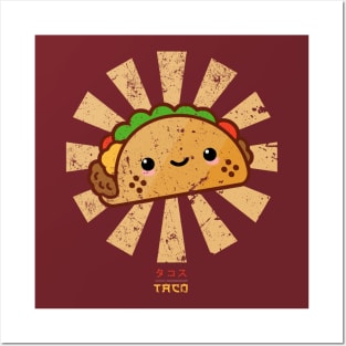 Happy Taco Retro Japanese Posters and Art